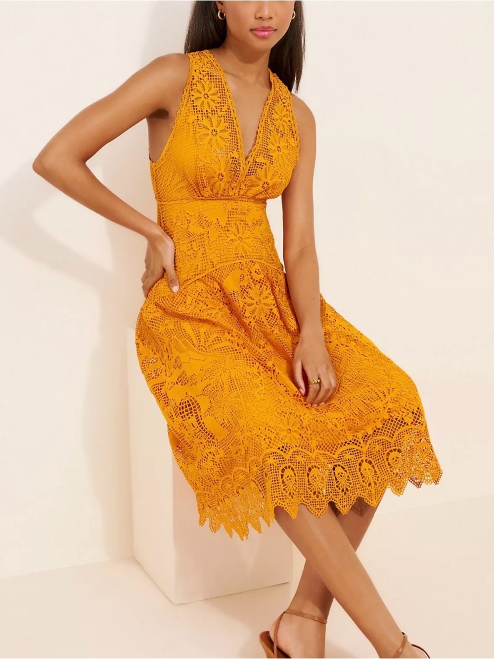 Farm Rio NWT lace midi dress, small